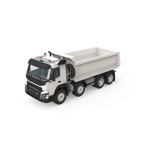 Caminhão basculante com câmera de visão traseira